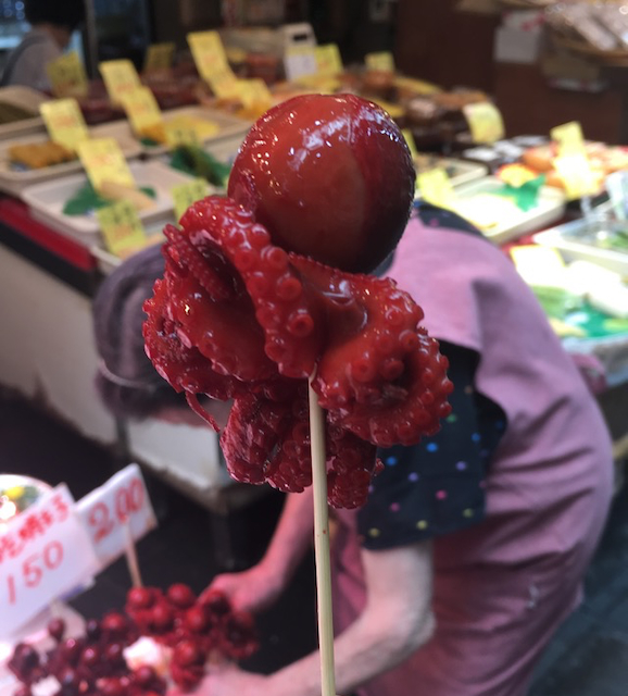 Octopus snack on a stick