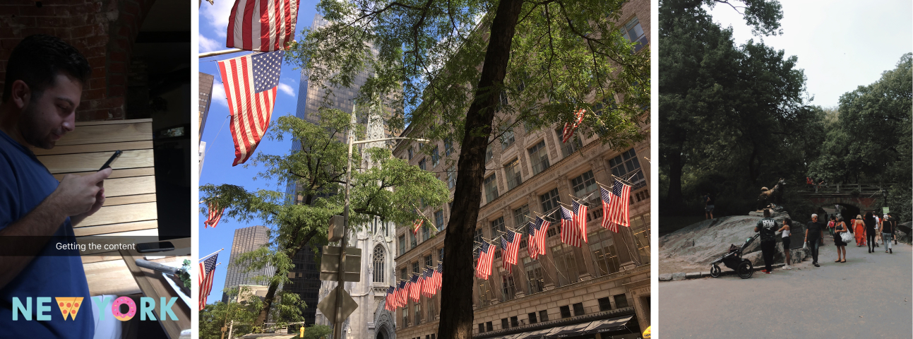 Brunch, an insane number of American flags on Fifth Avenue, and Central Park