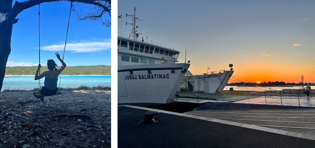 Sakuran beach and ferry